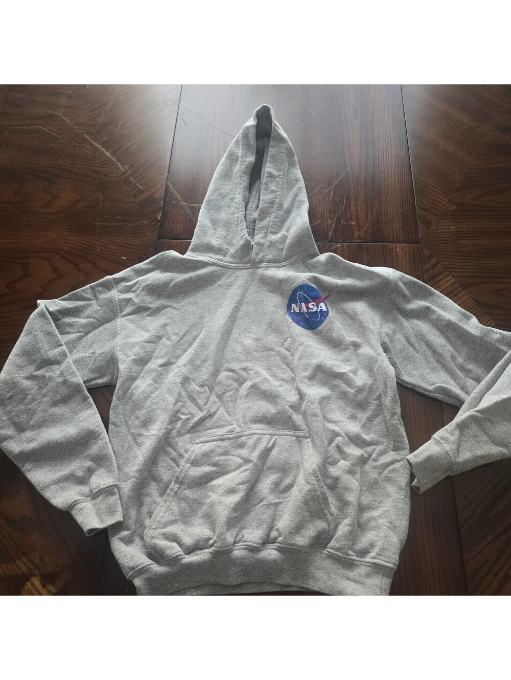 NASA gray hoodie size L 14 16